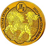 NEU* 1/12 oz Gold Ruanda 2026 BU - PFERD - LUNAR OUNCE -...