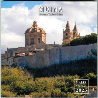 Kursmünzensatz Euro Malta 2025 in BU inkl. 2 Euro Mdina