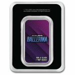 John Wick TATTOO BAR BALLERINA - 1 Unze Silber Round USA 2023 Coin Card