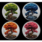 NEU* 4 x 1 oz Silber Germania 2025 COLOR - YGGDRASIL BAUM...