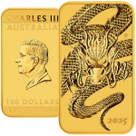 NEU* 1 oz Gold Australien 2025 BU DRACHE RECTANGULAR...