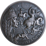 2 oz Kamerun 2024 Antique - COMANCHE Indianer - TRIBAL...