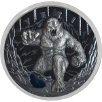2 oz Niue 2022 Black Proof - YETI - Die Legende des Schneemenschen im Himalaya - Harzelement - silber 5 NZ$