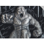 2 oz Niue 2022 Black Proof - YETI - Die Legende des Schneemenschen im Himalaya - Harzelement - silber 5 NZ$