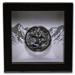 2 oz Niue 2022 Black Proof - YETI - Die Legende des Schneemenschen im Himalaya - Harzelement - silber 5 NZ$