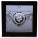 2 oz Niue 2022 Black Proof - YETI - Die Legende des Schneemenschen im Himalaya - Harzelement - silber 5 NZ$