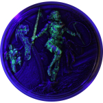 2 oz Niue 2021 Antique UV-Effekt  - FREYDIS Eiriksdottir Wikinger Kriegerin / Nordic Warrior - Silber Antique Finish - Serie Wikinger