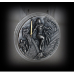 2 oz Niue 2021 Antique UV-Effekt  - FREYDIS Eiriksdottir Wikinger Kriegerin / Nordic Warrior - Silber Antique Finish - Serie Wikinger