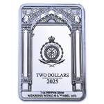 1 oz Niue 2025 Proof - HARRY POTTER BASILISK in der KAMMER des SCHRECKENS - Magische Kreaturen  - silber Rectangle color - 2 NZ$
