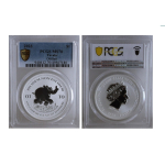 1 oz Tuvalu 2023 PCGS MS70 - Ottifant - PCGS Coin Card - BIS IDEM NON EST IDEM - "DAS GLEICHE IST NICHT DASSELBE" - nur 3 x Weltweit  - 1 $