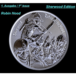 NEU* 1 oz Kamerun 2024 - ROBIN HOOD - Sherwood serie 1.Ausgabe - Premium Silber 1,000 Frs