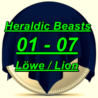 1 oz Niue 2025 ROSEGOLD Proof - HERALDIC BEASTS LÖWE / LION -  Sonderedition - Silber 2 NZ$