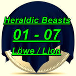 1 oz Niue 2025 ROSEGOLD Proof - HERALDIC BEASTS LÖWE...