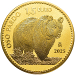 1 Unze Gold Spanien 1,5 Euro 2025 BU - Braunbär