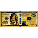 NEU ** Goldfolie R2D2 Star Wars - 24-Karat Vergoldung -...