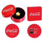 1,2 g GOLD Niue 2025 Proof - COCA - COLA Bottle Cap - 8$ -  Mint Verpackung/Package