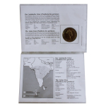 28,3 g Kupfer Cook Islands - Asiatischer LÖWE - Asian LION - mit 1,15 $ Rarotonga Briefmarke Coin Card - Endangered Wildlife  - ECHTBILDER