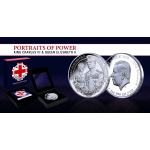NUR 2 x ** 1 oz Niue 2025 Proof - Queen Elizabeth II & Charles III 2025 $1 Portraits of Power - Silber 1 NZ$