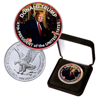 NEU* 1 oz USA American Liberty Eagle 2025 - Präsident Donald J. Trump - Silber Edition Color