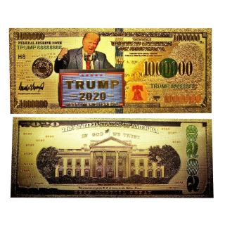 NEU ** Goldfolie - DONALD TRUMP 2020 2020 Keep America Great - 24-Karat Vergoldung - Polycarbonat - $100 - DC Comics 24K Note Bill