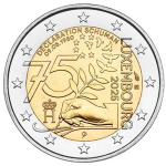2 Euro Luxemburg 2025 bfr 75. Jahrestag der Schuman-Erklärung