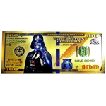 NEU ** Goldfolie DARTH VADER Star Wars - 24-Karat Vergoldung - Polycarbonat - $100 - 24K Note Bill