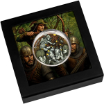 2 oz Kamerun 2024 Antique - ROBIN HOOD - Sherwood serie 1.Ausgabe - Premium Silber Color 2,000 Frs - Auflage/Mintage 300