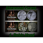 2 oz Kamerun 2024 Antique - ROBIN HOOD - Sherwood serie 1.Ausgabe - Premium Silber Color 2,000 Frs - Auflage/Mintage 300