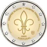 2 Euro Portugal 2025 Weltpfadfinder- und Jugendbewegungen