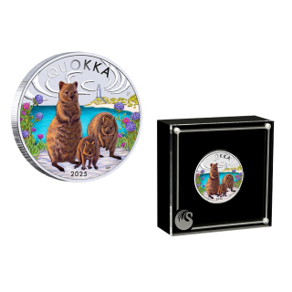 1 oz QUOKKA 2025 COLOR Proof Australien Silber 1 AU$ Perth Mint Australien