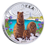1 oz QUOKKA 2025 COLOR Proof Australien Silber 1 AU$...