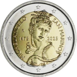 2 Euro San Marino 2025 BU Coin Card 550. Geburtstag von Michelangelo