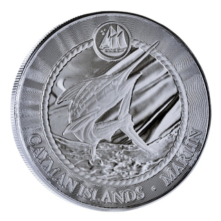 NEU* 1 oz Cayman Island 2025 Prooflike - MARLIN SPEERFISCH - Silber 1$