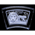 NEU** 30 g China 2022 Proof Fan-Shape- TIGER- Jahr des...
