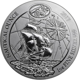 1 oz Ruanda 2017 BU - SANTA MARIA - Nautical Ounce - Silber 50 RWF O-Folie
