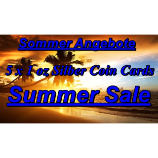 5 x 1 oz SILBER COIN CARD SET AURINUM*SOMMER*SILBER*ANGEBOT * Nur bei Aurinum !!