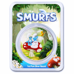 NEU* 1 oz Silber Round 2025 BU-EDITION  - Die SCHLÜMPFE - SCHLUMPFINE - SMURFS Coin Card - Erstes Color Doppelmotiv