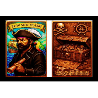 10 oz Kupfer / Copper - BLACKBEARD - Color Motivbarren - Serie Piraten der Karibik