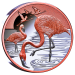1 oz Tuvalu 2025 Proof ROSEGOLD - FLAMINGOS - Beauty...