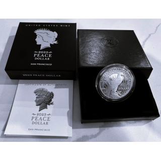 AURINUM*SUMMER*SALE* 1 oz USA 2023 Proof  - PEACE DOLLAR  1. Ausgabe - American Eagle Liberty - Silber1 $