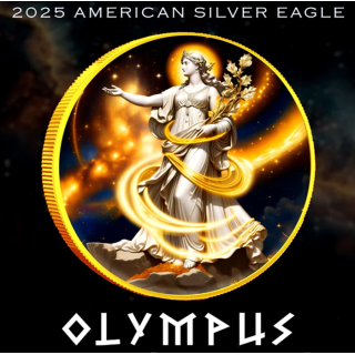 NEU** 1 oz USA American Liberty Eagle 2025 OLYMPUS EDITION - LADY LIBERTY OLYMPUS - Infinity Edition - silber Gilded Color- Doppelmotiv