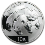 LETZTE** 1 oz Silber Panda 2008 BU China 10 Yuan -...