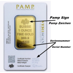 NEU* 1 oz Goldbarren Pamp Suisse - LADY FORTUNA - Blister...