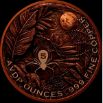 NEU* 5 oz Kupfer Round Mint Kapsel - DARK SPIDER - GLOW-in-the-DARK - Nachtleuchtend - Infinity Edition
