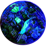 2 oz Niue 2024 - SOLARPUNK - 3-D Glow-in-the-Dark...