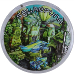 ab Lager** 2 oz Niue 2024 Proof - SOLARPUNK - 3-Dimensional - Glow-in-the-Dark " Serie Punk Universe" Harmonie mit der Natur - Silber High Relief Antique Finish 5$