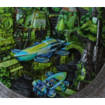 Echtbilder*Real Photos* 2 oz Niue 2024 - SOLARPUNK - 3-D Glow-in-the-Dark "Serie Punk Universe" Harmonie mit der Natur - Silber High Relief Antique Finish 5$