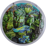 Echtbilder*Real Photos* 2 oz Niue 2024 - SOLARPUNK - 3-D Glow-in-the-Dark "Serie Punk Universe" Harmonie mit der Natur - Silber High Relief Antique Finish 5$