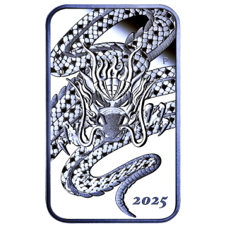 1 oz Australien 2025 Proof - DRACHE Legendäres Fabelwesen- Rectangular - Silber 1 AU$ - Silberdrache