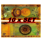 10 x SET Goldfolie - BITCOIN - 24-Karat Vergoldung -...